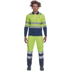 Męskie spodnie robocze HI-VIS BURGOS Cerva żółty/navy