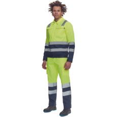 Męskie spodnie robocze HI-VIS BURGOS Cerva żółty/navy
