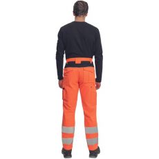 Męskie spodnie robocze HI-VIS MAX VIVO HV Cerva pomarańczowy