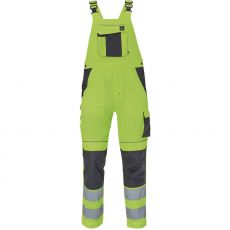 Męskie spodnie robocze HI-VIS z szelkami MAX VIVO HV Cerva