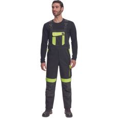 Męskie spodnie robocze z laclem MAX VIVO Cerva czarny/żółty