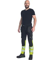 Męskie spodnie HI-VIS NEURUM NORDICS HV DW Cerva czarny/żółty