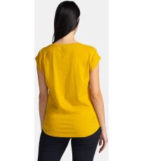Damski t-shirt bawełniany ROANE-W KILPI złota