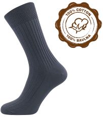 Męskie bawełniane skarpetki- 3 pary Zebran Lonka ciemno szary