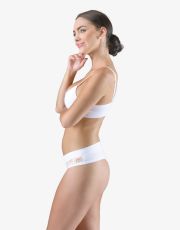 Damskie stringi francuskie 14157P GINA biała marakuja