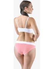 Damskie majtki z szerokim bokiem 16176P GINA stara róża biała