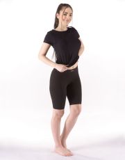 Damskie krótsze legginsy 93019P GINA czarny