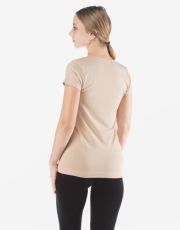 Koszulka damska z krótkim rękawem 08027P GINA beżowy