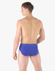 Męskie slipy z szerszym bokiem 71128P GINA niebieski