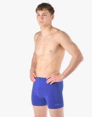 Męskie bokserki z dłuższymi nogawkami 74163P GINA niebieski, oliwkowy