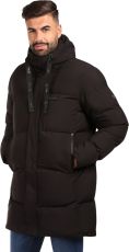 Męski ocieplany płaszcz NELSON-M KILPI Czarny