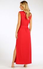 Długa sukienka bez rękawów damska 5G023 LITEX czerwony