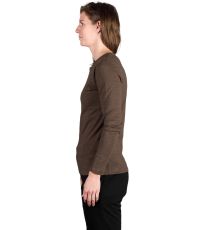 Damski t-shirt z bawełny organicznej CARLEIGH NORTHFINDER brązowy