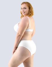 Damskie majtki klasyczne - większe rozmiary 11089P GINA biały