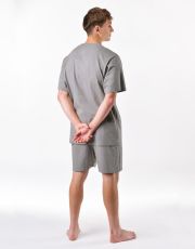 Męska piżama krótka 79194P GINA miętowy szary
