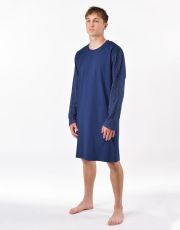 Męska koszula nocna z długim rękawem 79203P GINA Lukrecja-biały