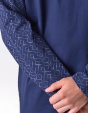 Męska koszula nocna z długim rękawem 79203P GINA Lukrecja-biały