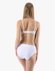 Klasyczne majtki damskie 10292P GINA biało-bordowy