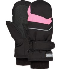 Rękawiczki dziecięce RUN LOAP czarno-różowy