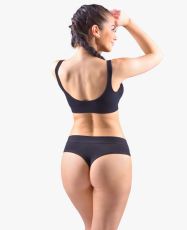 Damskie stringi francuskie 14156P GINA czarny fioletowy