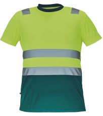 Męski t-shirt HI-VIS MONZON Cerva żółty/zielony