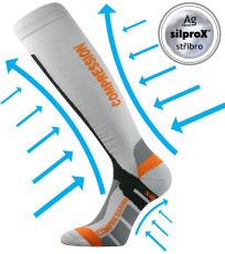 Skarpety kompresyjne unisex Signal VoXX® jasnoszary