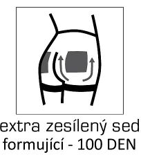 Rajstopy damskie PUSH UP 20 DEN Lady B czarny