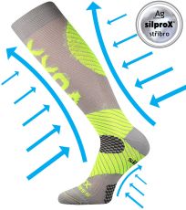 Skarpety kompresyjne unisex Protect VoXX® jasnoszary