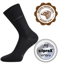 Skarpetki z wełny merino unisex - 3 pary Dewool Lonka czarny