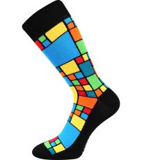 Modne skarpetki męskie - 3 pary Dikarus Lonka cube / mix B