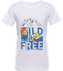 Dziecięcy t-shirt z bawełny organicznej ECOMO 3 ALPINE PRO biały