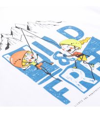 Dziecięcy t-shirt z bawełny organicznej ECOMO 3 ALPINE PRO biały