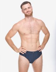 Męskie slipy z szerszym bokiem 71135P GINA Lukrecja-jasnoniebieski