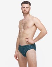 Męskie slipy z szerszym bokiem 71139P GINA Kerosene-aqua