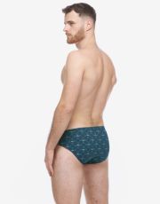 Męskie slipy z szerszym bokiem 71139P GINA Kerosene-aqua