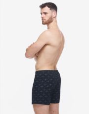 Męskie bokserki luźne 75214P GINA czarno-atlantic