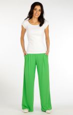 Damskie spodnie szerokie nogawki 5F036 LITEX zielony