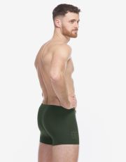 Męskie bokserki z krótszą nogawką 73135P GINA butelkowo-szary beżowy