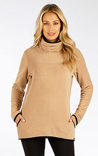 Damski golf polarowy 7F240 LITEX jasny brązowy