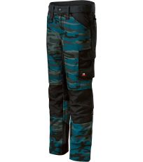 Męskie spodnie robocze Vertex Camo RIMECK camouflage petrol