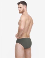 Męskie slipy z szerszym bokiem 71137P GINA ciemnoszary szaro-brązowy