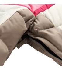 Damska puchowa kurtka narciarska z membraną PTX FERERA ALPINE PRO kremowy