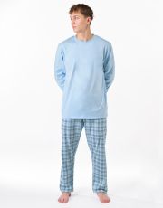 Męska piżama długa 79189P GINA