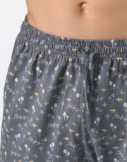 Męska piżama krótka 79190P GINA jasnoszary-ciemnoszary