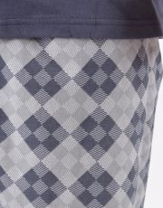 Męska piżama krótka 79198P GINA ciemnoszary-szary