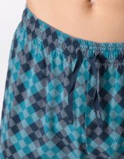 Męska piżama długa 79205P GINA licorice moon