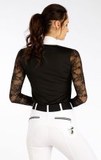 Damski t-shirt wyścigowy J1398 LITEX czarny